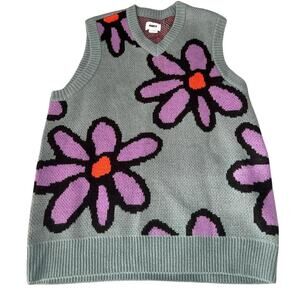 Vintage obey flower sweater